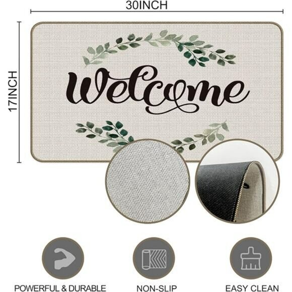 Camper Decor Set Door Mat 30x17 with 2 Pillow Covers 18x18 RV Adventure Begin - Picture 3 of 8